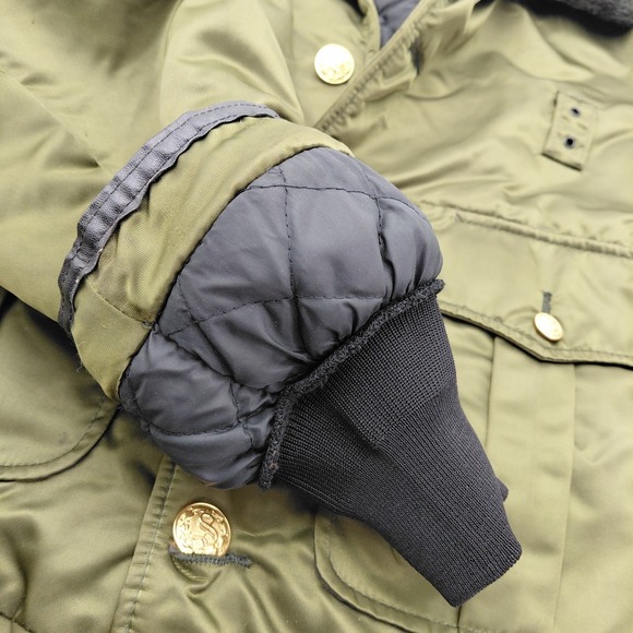 50s Horace Small TUFFY JAC Nylon Jacket 40R Waterbury Brass Buttons USA Green - Picture 12 of 13